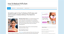 Desktop Screenshot of howtoreducepuffyeyes.com